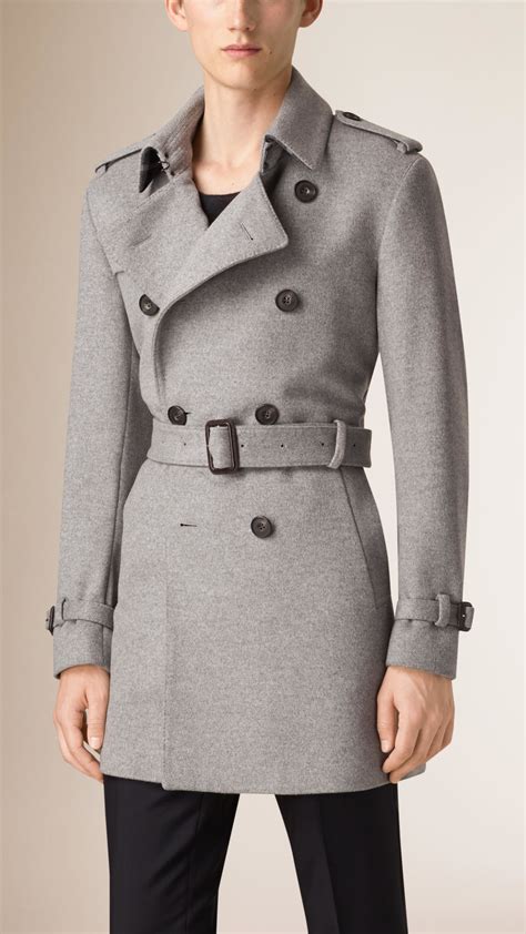 burberry wool peplum trench coat|grey melange trench coat.